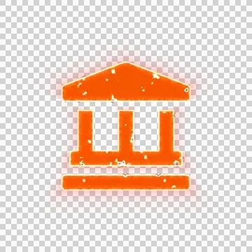 Burning icon landmark on transparent background. Looks like burnt paper 스톡 일러스트