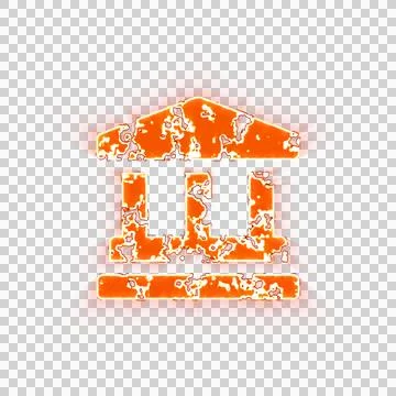 Burning icon landmark on transparent background. Looks like burnt paper 스톡 일러스트