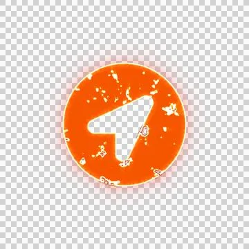 Burning icon location circle on transparent background. Looks like burnt paper 스톡 일러스트