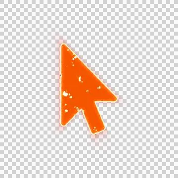 Burning icon mouse pointer on transparent background. Looks like burnt paper Illustrazione stock