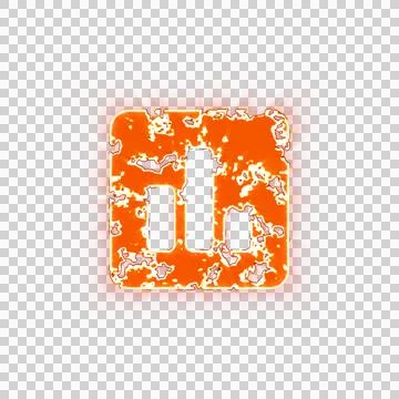 Burning icon poll on transparent background. Looks like burnt paper Stock Illustration