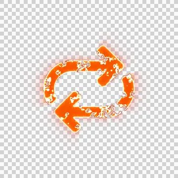 Burning icon repeat on transparent background. Looks like burnt paper Stock Illustration