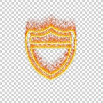Burning icon route interstate on transparent background. Flames and small fire 스톡 일러스트