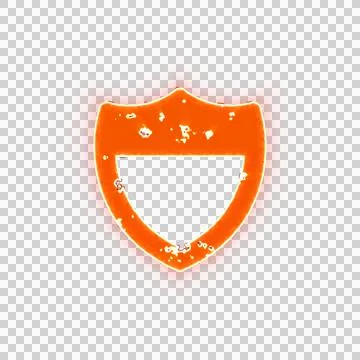 Burning icon route interstate on transparent background. Looks like burnt paper Stock Illustration