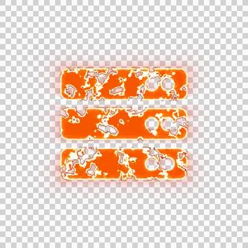 Burning icon server on transparent background. Looks like burnt paper Stock Illustration