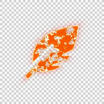 Burning icon sharp feather on transparent background. Looks like burnt paper Stock Illustration