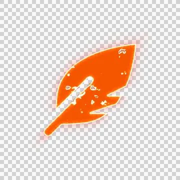 Burning icon sharp feather on transparent background. Looks like burnt paper Stock Illustration