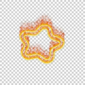 Burning icon splotch on transparent background. Flames and small fire Stock Illustration