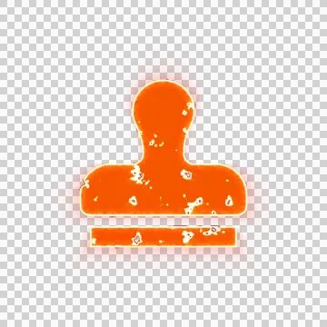 Burning icon stamp on transparent background. Looks like burnt paper Stock Illustration