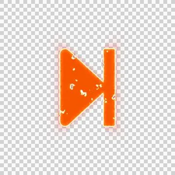 Burning icon step forward on transparent background. Looks like burnt paper Stock Illustration