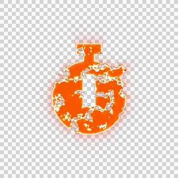 Burning icon stopwatch on transparent background. Looks like burnt paper Stock Illustration