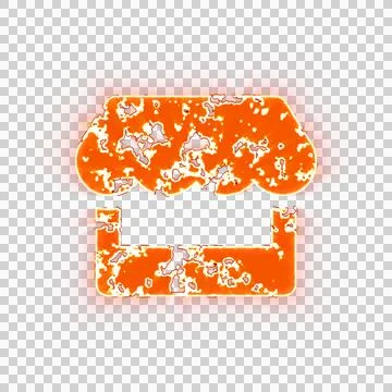 Burning icon store on transparent background. Looks like burnt paper Ilustración de archivo