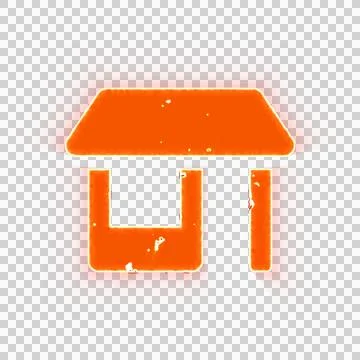 Burning icon store on transparent background. Looks like burnt paper Ilustración de archivo