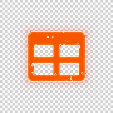 Burning icon table on transparent background. Looks like burnt paper Illustrazione stock