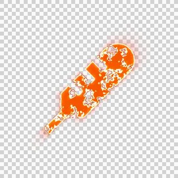 Burning icon thermometer on transparent background. Looks like burnt paper Stock Illustration