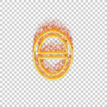 Burning icon theta on transparent background. Flames and small fire Stock Illustration
