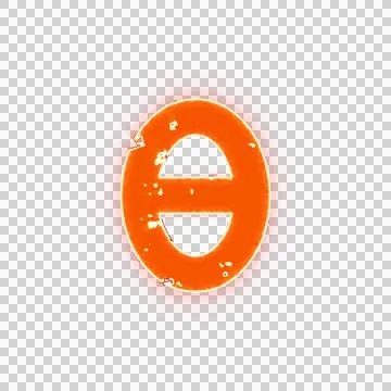 Burning icon theta on transparent background. Looks like burnt paper Stock Illustration