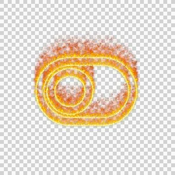 Burning icon toggle off on transparent background. Flames and small fire Stock Illustration