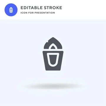 Burning icon vector, filled flat sign, solid pictogram isolated on white, log 스톡 일러스트