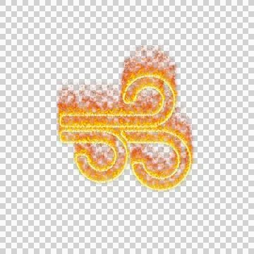 Burning icon wind on transparent background. Flames and small fire Stock Illustration