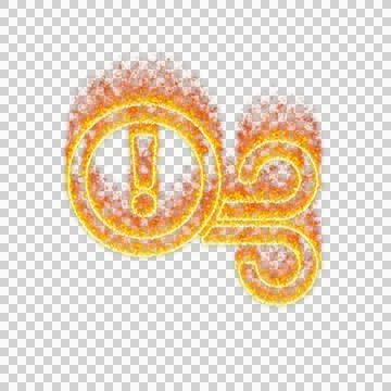 Burning icon wind warning on transparent background. Flames and small fire Stock Illustration