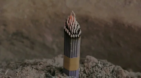 Burning Incense Stock Footage 784639