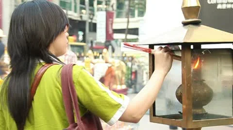 Burning incense 스톡 동영상 9000039