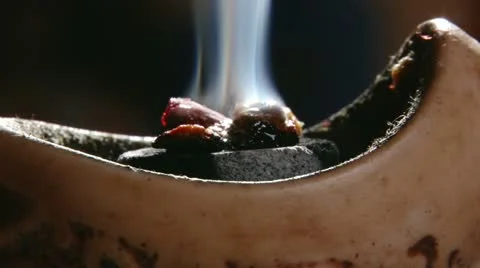 Burning incense Video stock 12721469