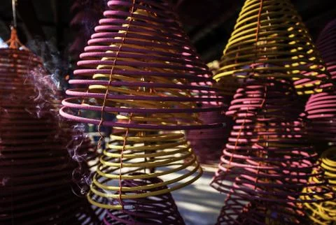 Burning incense Stock Photos