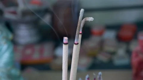 Burning incense Stock Photos