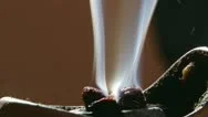 Burning Incense, Sparks Stock Footage