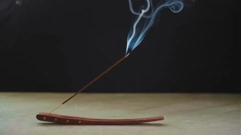 A burning incense stick. Stock Footage 297660097
