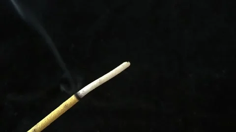 Burning incense stick time lapse Stock Footage 64857731