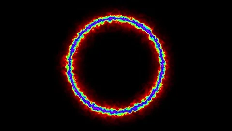 Burning Infrared Eclipse Circle Light Stock Footage 240321569