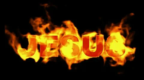 Burning jesus text. Vidéo 10804195