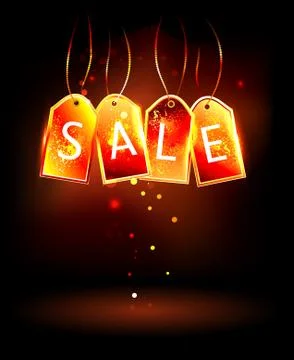 Burning labels Stock Illustration