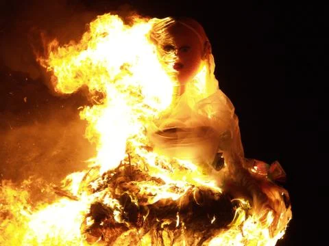 Burning lady Stock Photos