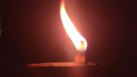 Burning lamp in the night Stock Footage 143301699