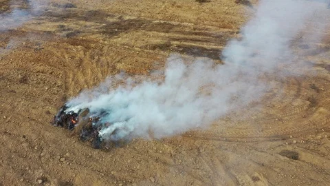 Burning land Stock Footage 122795113