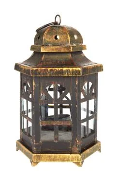 Burning lantern Foto stock