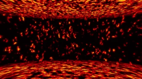 Burning lava field floor background loop Stock Footage 240323071
