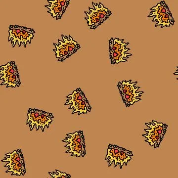 Burning leaves wildfire disaster vector seamless pattern 스톡 일러스트