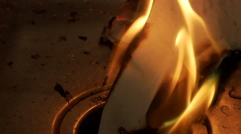 Burning letter Stock Footage 29665055