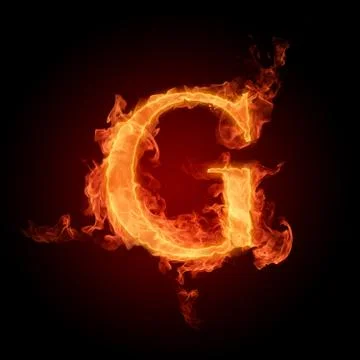 Burning Letter G Stock Illustration