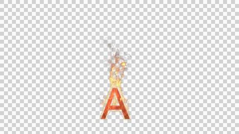 A - Burning letter Stock Illustration