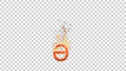 Ə - Burning letter Stock Illustration