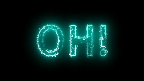Burning letters of OH text, 3d render background, computer generating for Stock Footage 157034454