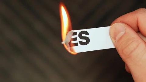 Burning “lies” label held by hand, symbolizing truth, honesty, openness, and Stock Footage 333652622