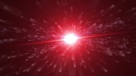 Burning light with falling particles red background Stock-Footage 253128052