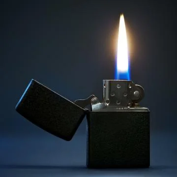Burning lighter Stock Photos